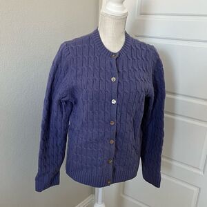 100% Wool Cardigan Vintage Norm Thompson Lilac